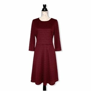 Wisp A-Line Long Sleeve Textured Dress Size 8